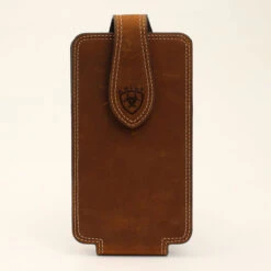 Ariat Brown Double Stitched Cell Phone Case
