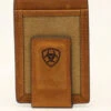 Ariat Mens Bifold Money Clip, Brown