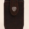 Ariat Brown Cell Phone Case Silver Ariat Signature Logo Concho