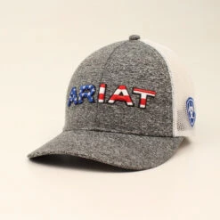 Ariat Mens USA Flag Embroidered Logo Ball Cap
