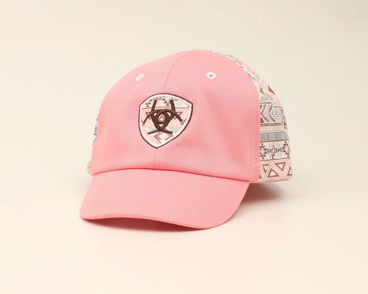 Ariat Girls Infant Light Pink Aztec Ball Cap 1 Ariat Girls Infant Light Pink Aztec Ball Cap