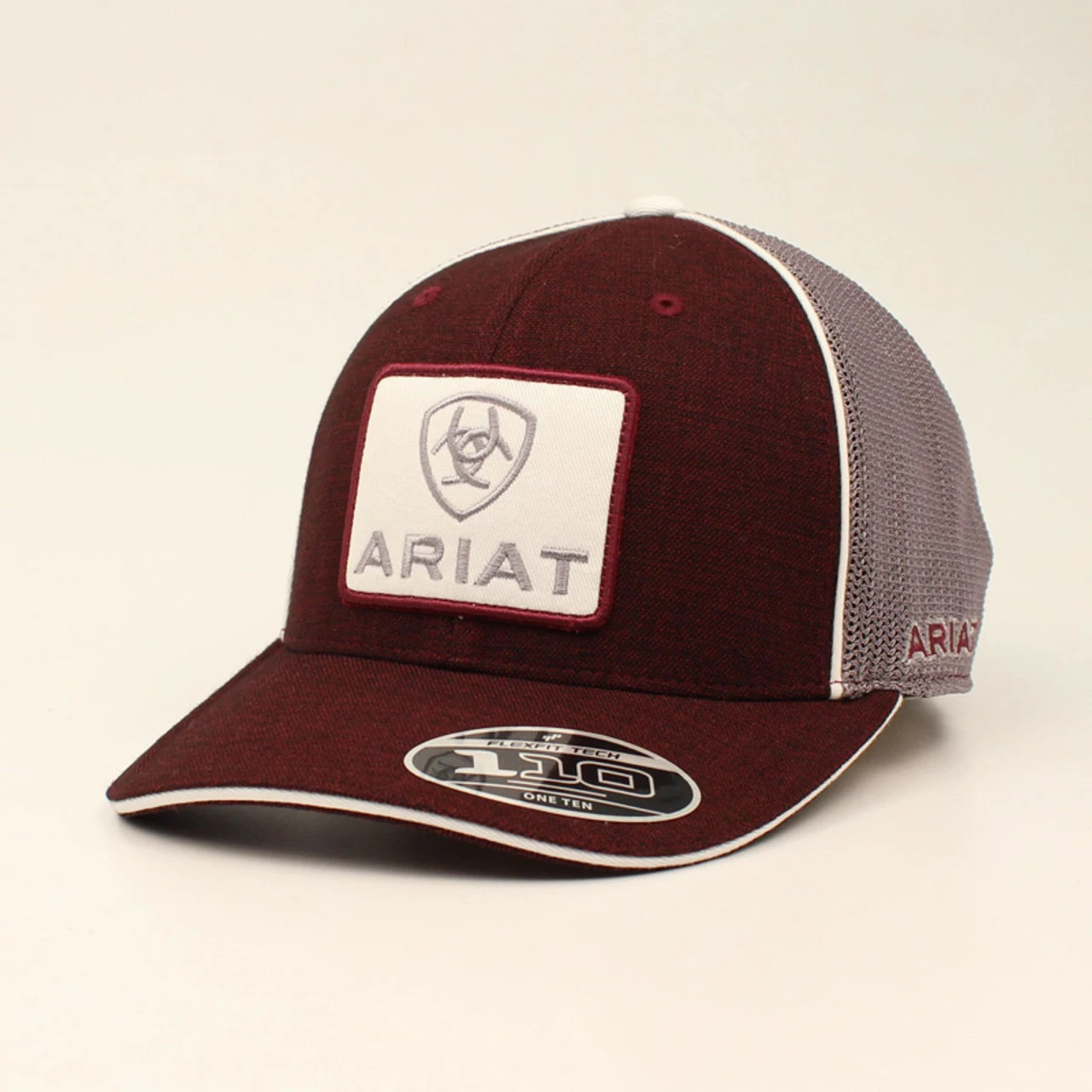 Ariat Mens Burgundy & Grey Snapback Cap 1 Ariat Mens Burgundy & Grey Snapback Cap