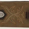 Ariat Mens Boot Stitch Medium Brown BiFold Money Clip