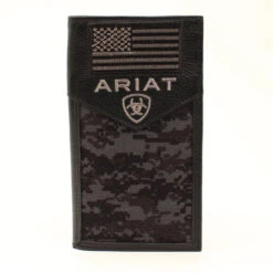 Ariat Mens Black Digital Camo Rodeo Wallet