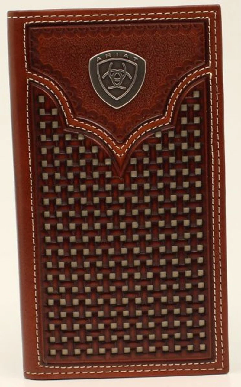 Ariat Mens Basket Weave Rodeo Wallet 2 Ariat Mens Basket Weave Rodeo Wallet - Image 2