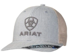 Ariat Mens Center Logo Grey Cap