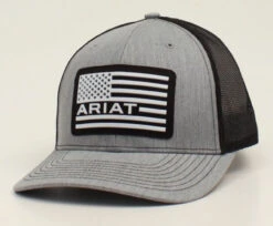 Ariat Mens R112 Rubber USA Flag Logo Cap