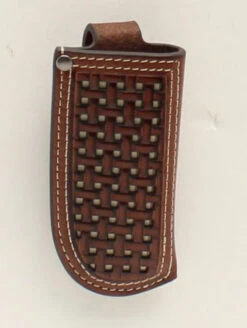 Ariat Leather Basket Weave Embossed Knife Sheath