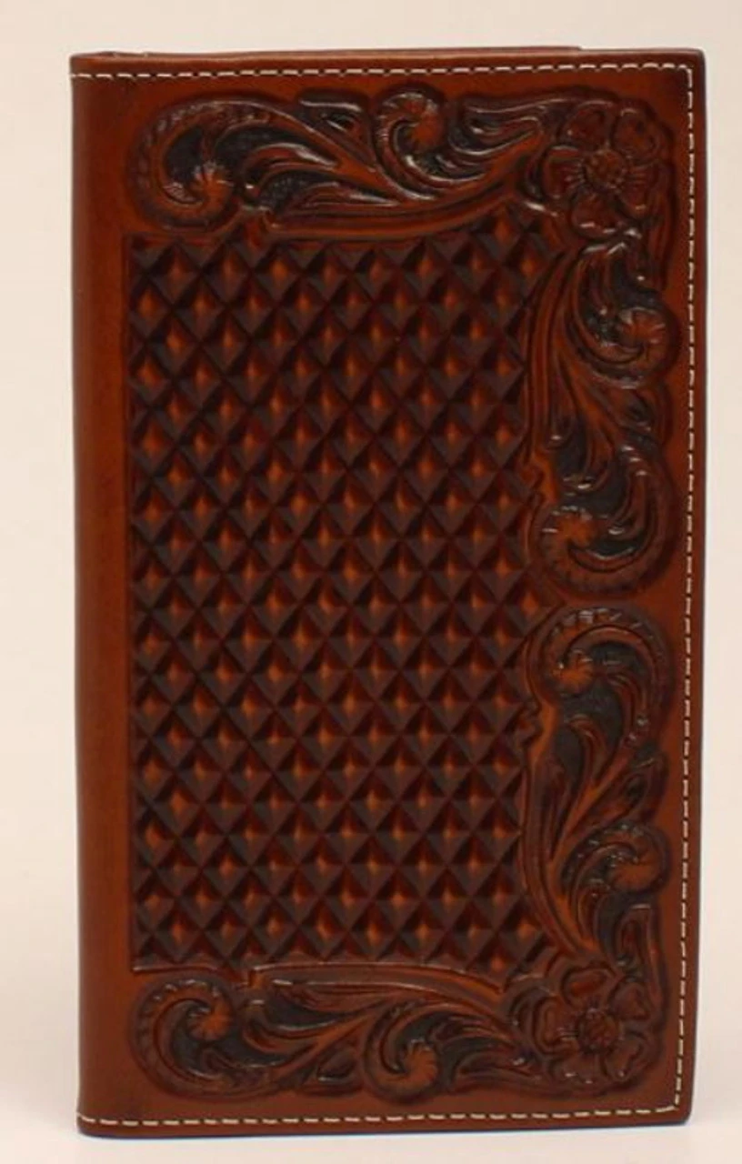 Ariat Embossed Basketweave & Floral Rodeo Wallet 2 Ariat Embossed Basketweave & Floral Rodeo Wallet - Image 2