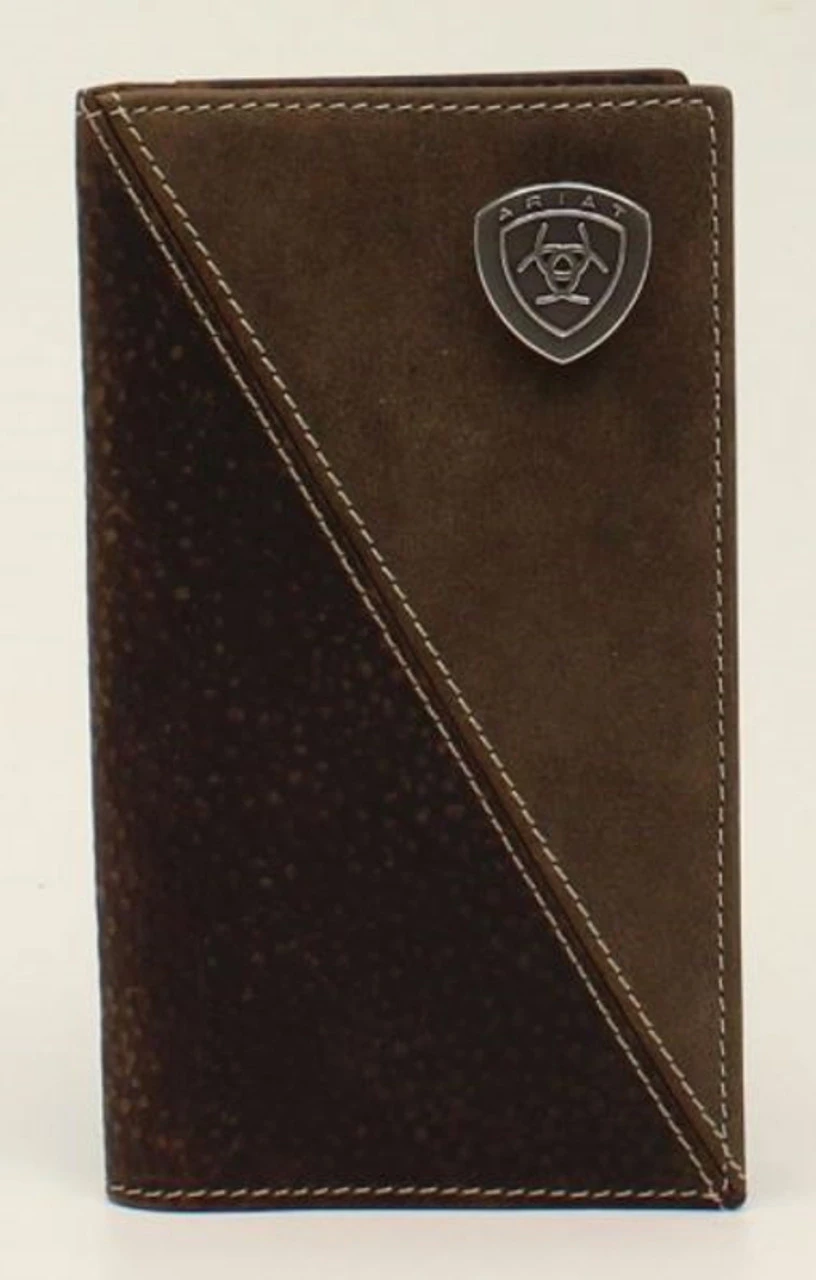 Ariat Diagonal Stitched Leather Rodeo Wallet 1 Ariat Diagonal Stitched Leather Rodeo Wallet