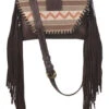 Ariat Serape Genuine Leather With Fringe Crossbody Purse