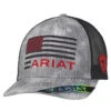 Ariat Mens Heathered Grey W/Black Mesh Ball Cap