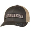 Ariat Mens Brown W/Tan Mesh Ball Cap