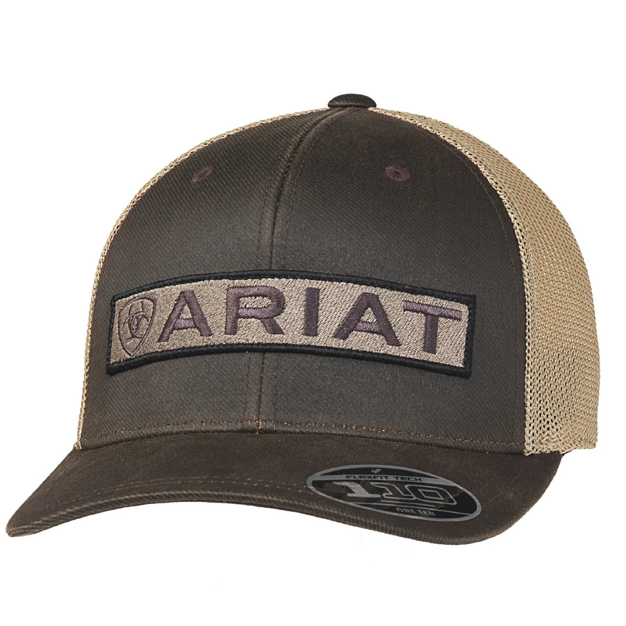 Ariat Mens Brown W/Tan Mesh Ball Cap 1 Ariat Mens Brown W/Tan Mesh Ball Cap