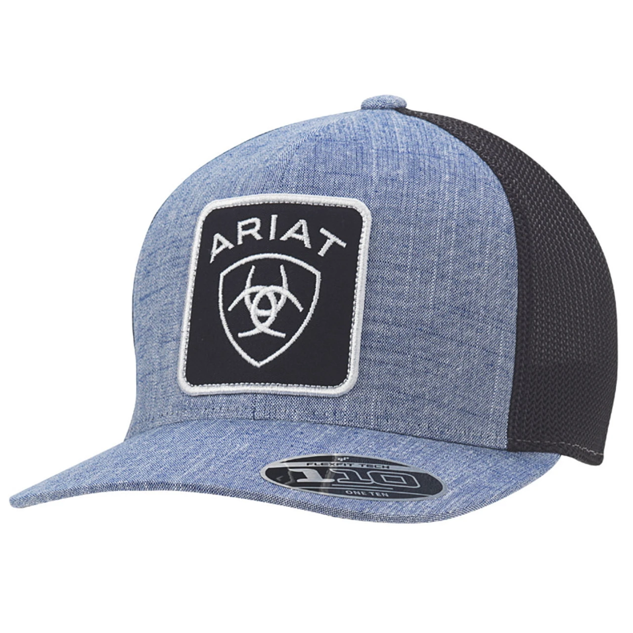 Ariat Mens FlexFit 110 Blue W/Black Mesh Ball Cap 1 Ariat Mens FlexFit 110 Blue W/Black Mesh Ball Cap