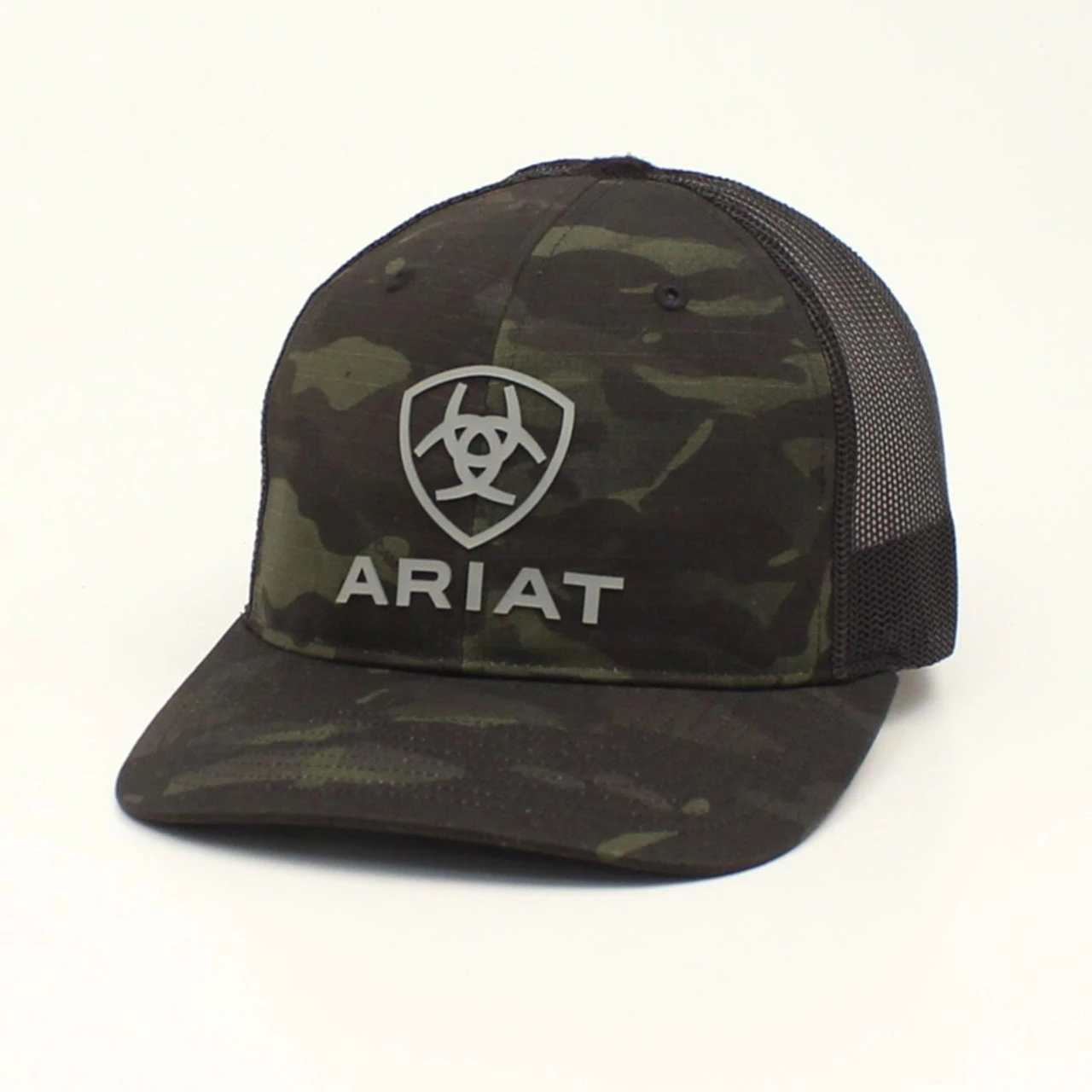 Ariat Mens R112 Black Camo W/Black Mesh Ball Cap 1 Ariat Mens R112 Black Camo W/Black Mesh Ball Cap