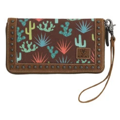 Ariat Brown With Cactus Matcher Wallet
