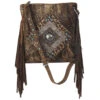 Ariat Nashville Calf Hair And Leopard Crossbody Purse