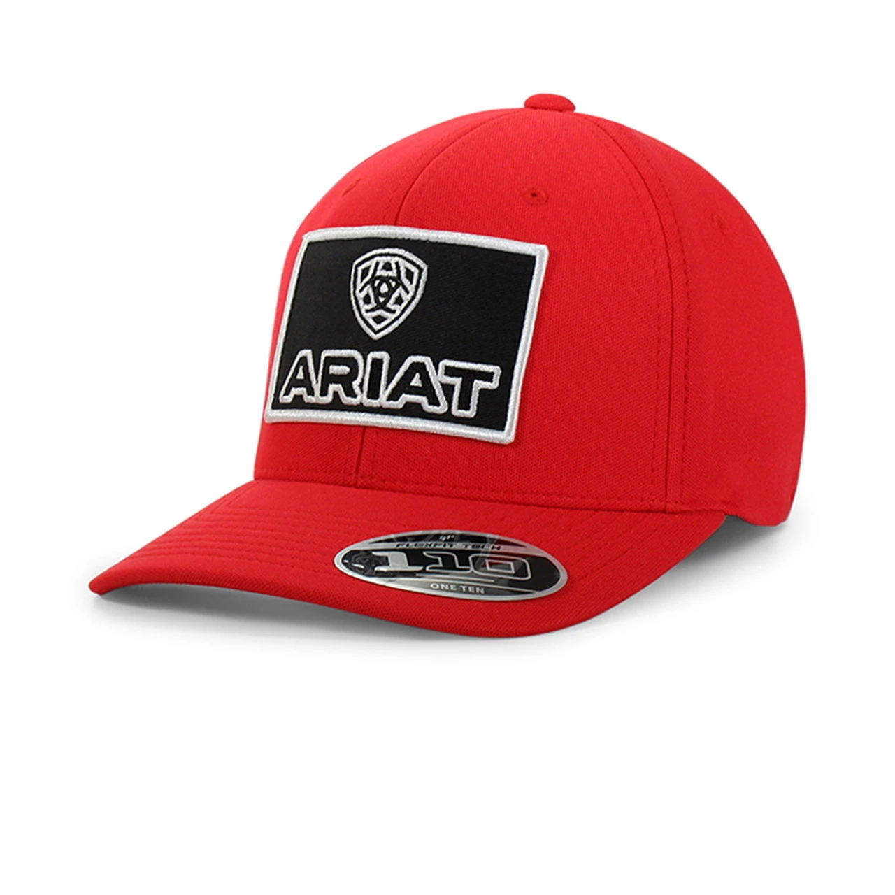 Ariat Mens Red Horizontal Logo 110 FlexFit Ball Cap 1 Ariat Mens Red Horizontal Logo 110 FlexFit Ball Cap