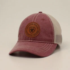 Ariat Ladies Pink Cap W/Leather Shield Logo