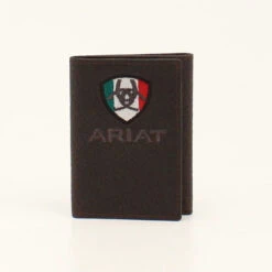 Ariat Mens Trifold Mexico Flag Wallet