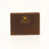 Ariat Mens Brown Logo Passcase Bi-Fold Wallet