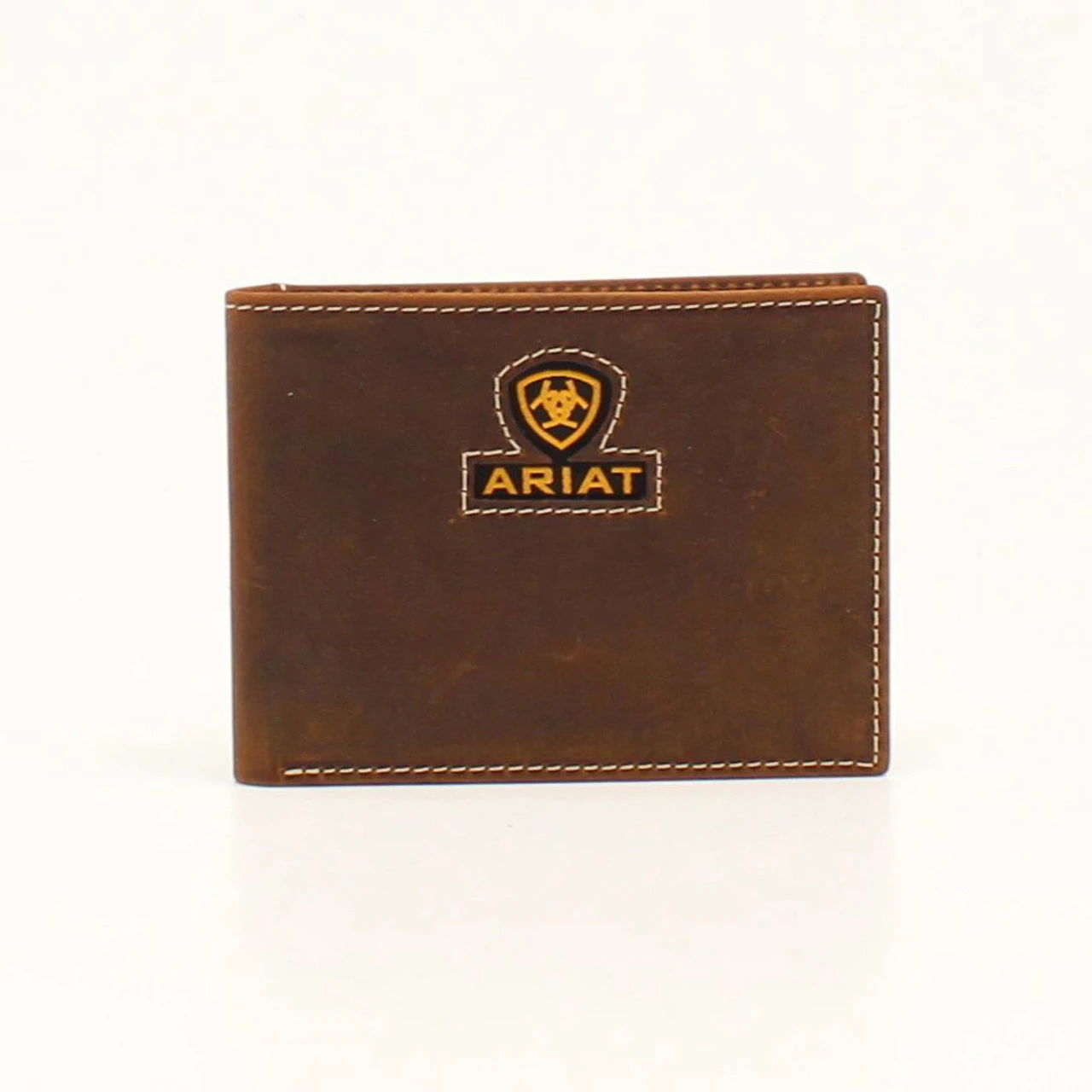 Ariat Mens Brown Logo Passcase Bi-Fold Wallet 1 Ariat Mens Brown Logo Passcase Bi-Fold Wallet