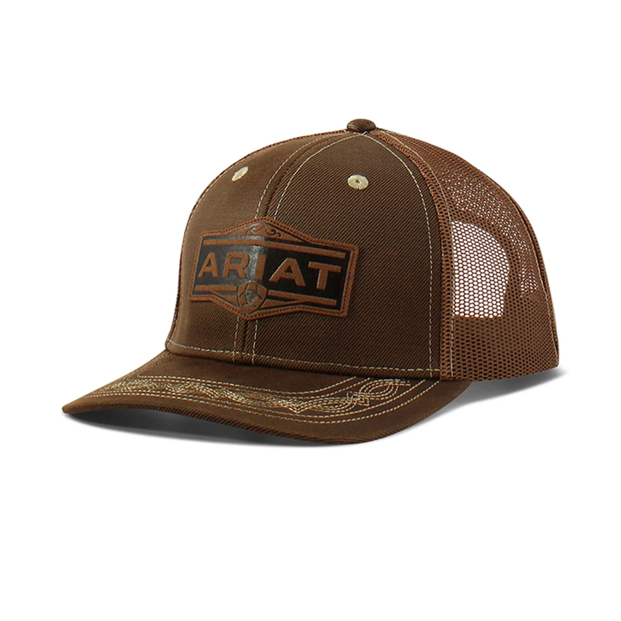 Ariat Mens Brown Ariat 6 Panel Cap With Ariat Shield Logo 1 Ariat Mens Brown Ariat 6 Panel Cap With Ariat Shield Logo
