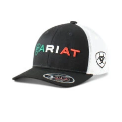 Ariat Boys Black Mexican Logo FlexFit Cap With Snap Closure And Ariat Logo
