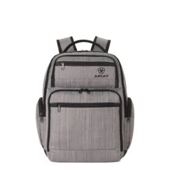 Ariat Grey Canvas Backpack With Adjustable Straps