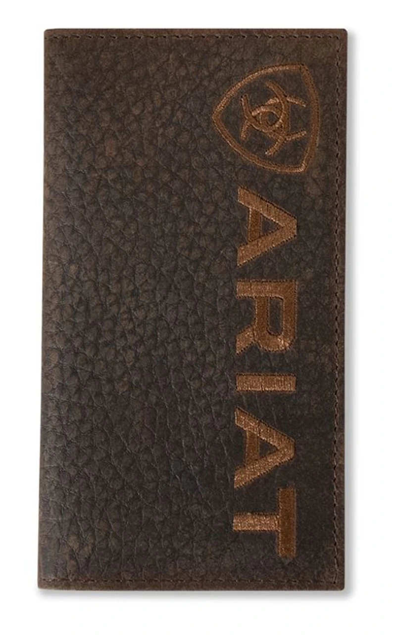 Ariat Men's Brown Bull Hide Leather Rodeo Wallet 1 Ariat Men's Brown Bull Hide Leather Rodeo Wallet