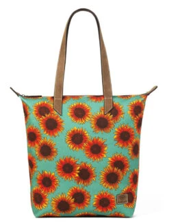 Ariat Women's Blue Sunflower Printed Cruiser Tote