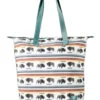 Ariat Women's Buffalo And Multi Colored Cruiser Tote With Turquoise Leather Trim And Handles