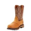 Men's Ariat WorkHog Brown & Green Composite Work Boot #10001191