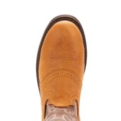 Men's Ariat WorkHog Brown & Green Composite Work Boot #10001191 -Moda Mix Shop F18 MNS Workhog Pullon CT Simmons 10001191 toe