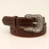 Ariat Mens Brown Western Scroll Star Belt