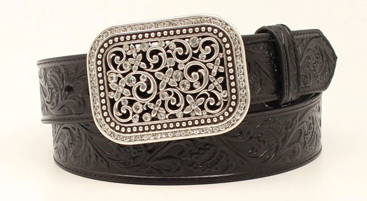 Ariat Womens Floral Scroll Filigree Buckle Belt 1 Ariat Womens Floral Scroll Filigree Buckle Belt