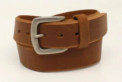 Ariat Mens Brown Beveled Edge Leather Belt