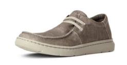 Ariat Mens Hilo Stretch Brown Canvas Slip On Shoe