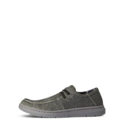 Ariat Mens Hilo Stretch Charcoal Canvas Slip On Shoe -Moda Mix Shop P2392450 02 98777.1630130929