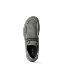 Ariat Mens Hilo Stretch Charcoal Canvas Slip On Shoe -Moda Mix Shop P2392450 04 94544.1630441469