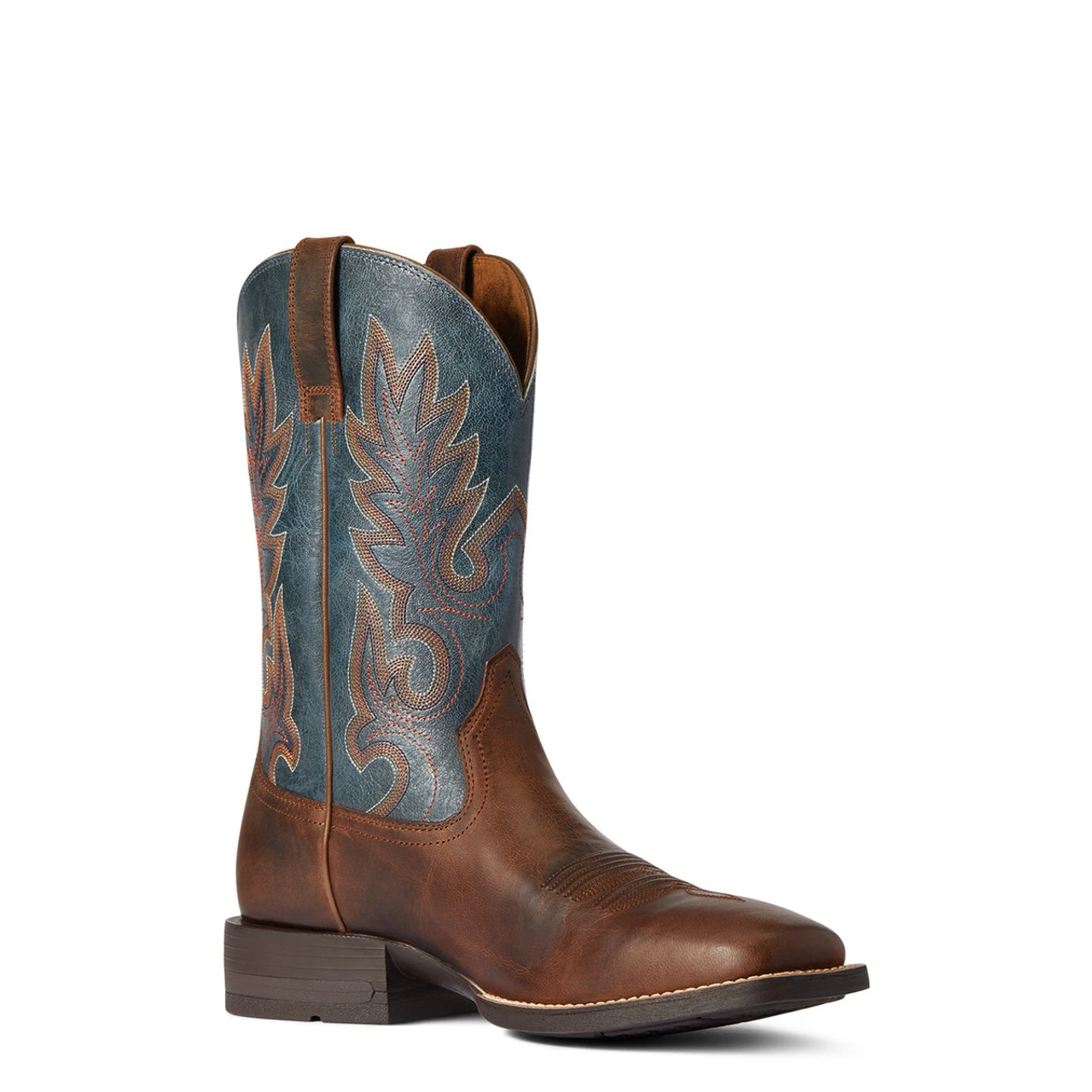Ariat Mens Shock Shield Layton Weathered Chestnut & Rail Blue Square Toe Boots 2 Ariat Mens Shock Shield Layton Weathered Chestnut & Rail Blue Square Toe Boots - Image 2