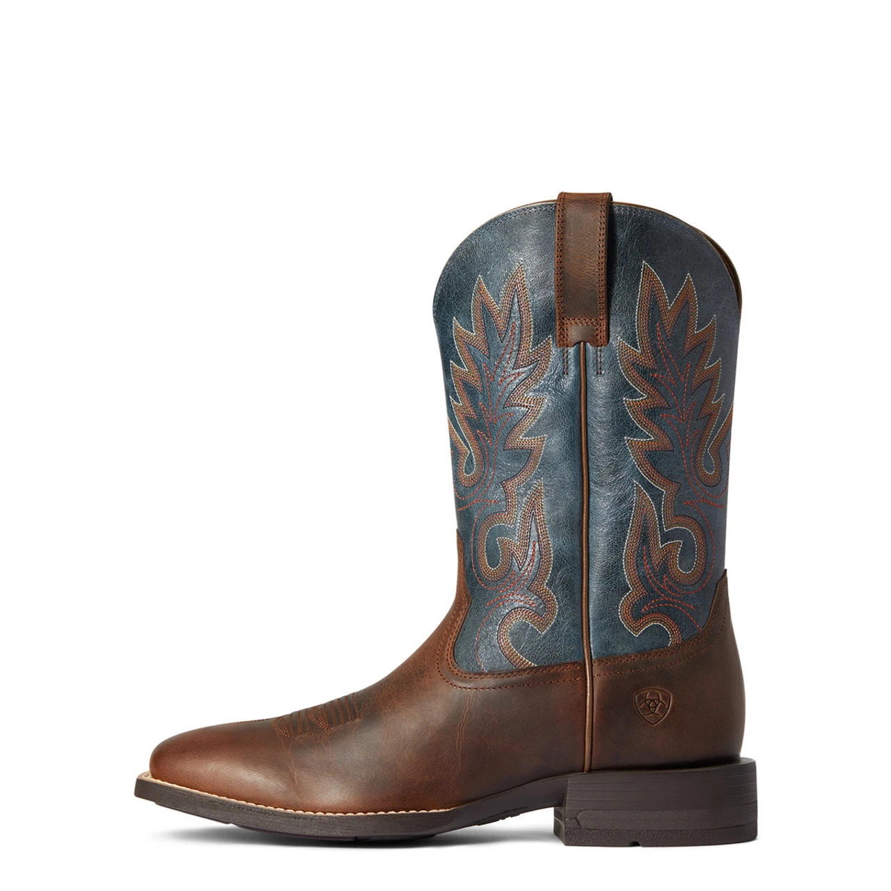 Ariat Mens Shock Shield Layton Weathered Chestnut & Rail Blue Square Toe Boots 3 Ariat Mens Shock Shield Layton Weathered Chestnut & Rail Blue Square Toe Boots - Image 3