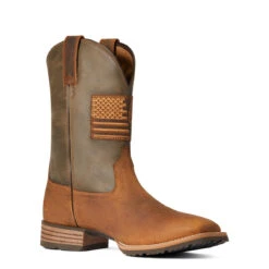 Ariat Mens Hybrid Patriot Country Wide Square Toe Boots -Moda Mix Shop P2407085 02 54605.1630445188