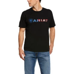 Ariat Mens USA Wordmark T-Shirt -Moda Mix Shop P2410230 01 79377.1630132439
