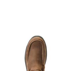 Ariat Mens Mocha Turbo Pull-On Moc Toe H2O Work Boots -Moda Mix Shop P2498475 6 90898.1641341782