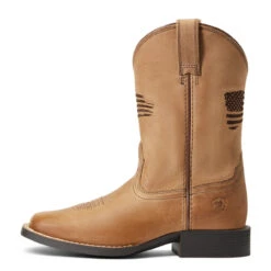Ariat Boys Homestead Brown Patriot 2.0 Wide Square Toe Boots -Moda Mix Shop P2498760 5 14619.1641339889
