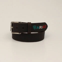 Ariat Mens Rowdy Brow Belt W/Ariat Shield In Mexico Colors
