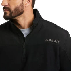 Ariat Mens Black Basis 2.0 1/4 Zip Sweatshirt -Moda Mix Shop P2554775 3 27429.1661194121