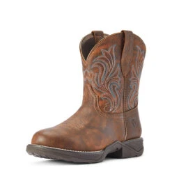 Ariat Womens Copper Kettle Anthem Round Toe Shortie Western Boot